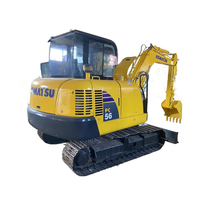Mini Excavator 5,6TON Excavateur à rampe KOMATSU PC56 utilisé au Japon avec une faible consommation de carburant