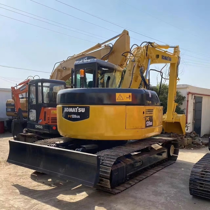 12000 KG Komatsu PC128 Excavateur hydraulique utilisé Excavateur à rampe pour travaux lourds