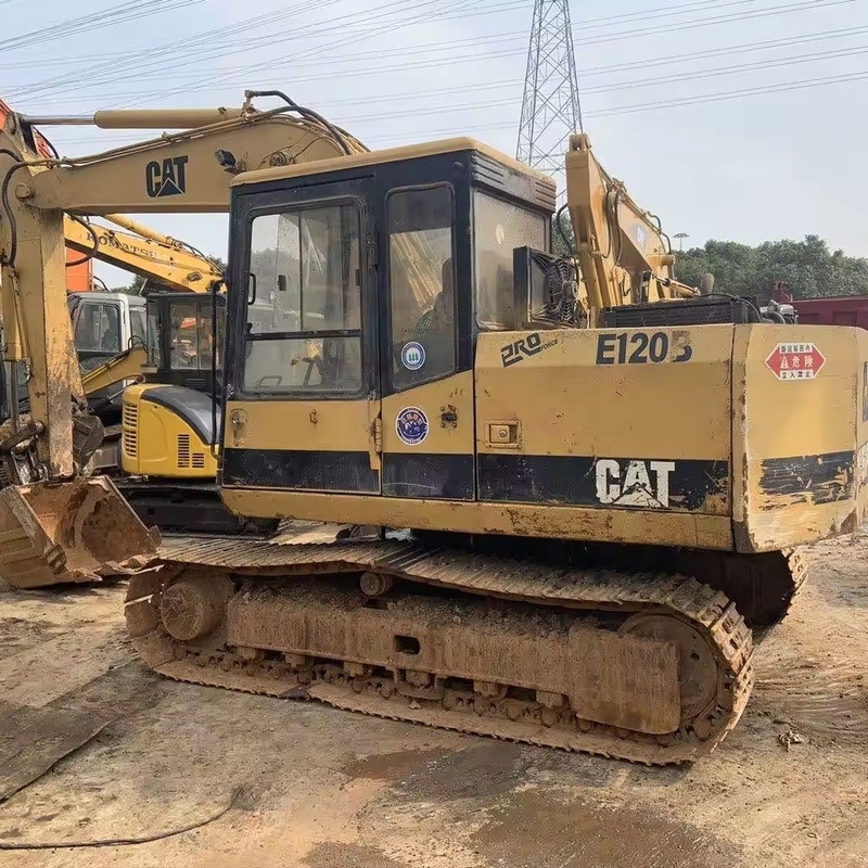 Temps de travail réduit CAT E120B Excavateur à rampe Excavateur d'occasion en bon état
