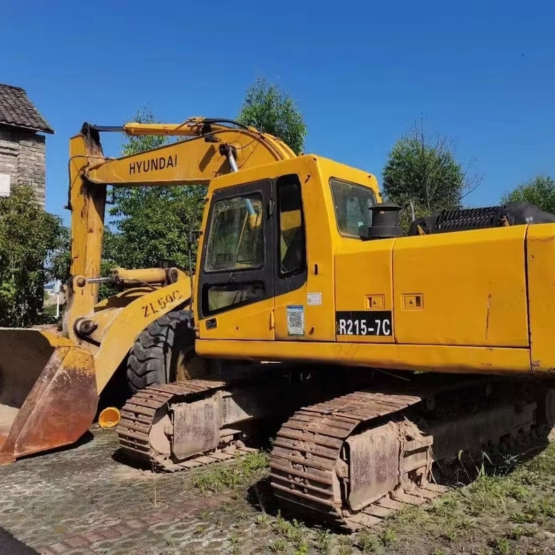 92 kW Hyundai R215-7C Excavator Crawler d'occasion hydraulique 215-7 Excavator originaire Corée