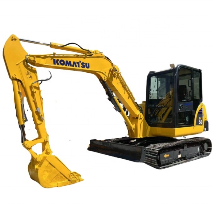 En bon état, mini-excavateur Komatsu PC56 mini-excavateur japonais d'occasion.